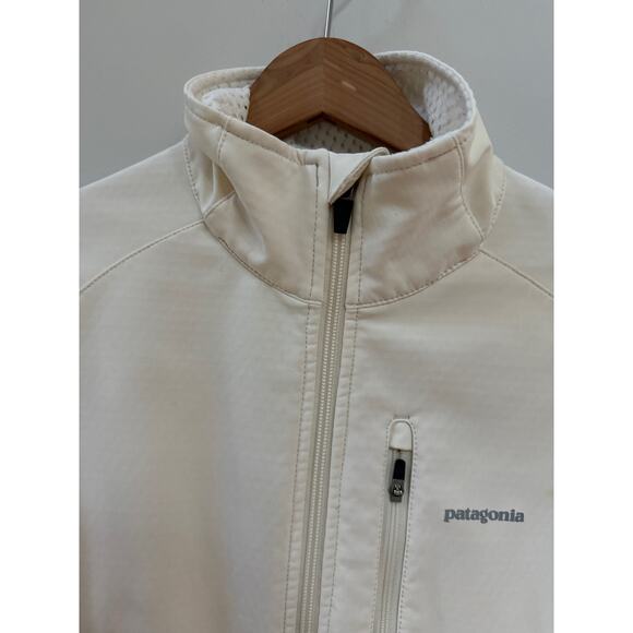 Patagonia Polartec Power Dry Ivory Full Zip Soft Shell Full Zip Jacket Small - Picture 6 of 10